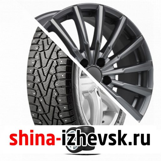 Колесо в сборе Pirelli Winter Ice Zero 225/65 R17 T 106 + КиК Акцент 7xR17 5×114.3 ET45 DIA66.1 Темно-серый в Ижевске